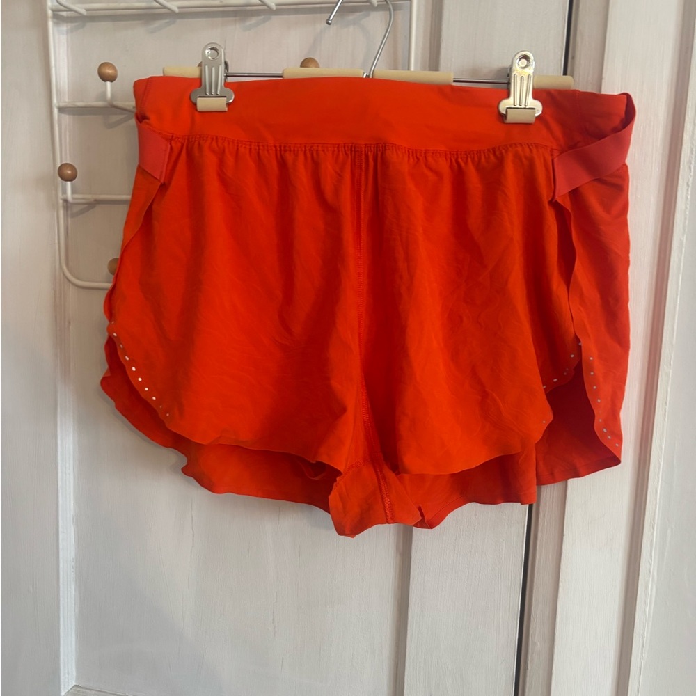 Lululemon Athletica Vibrant Orange Athletic Shorts